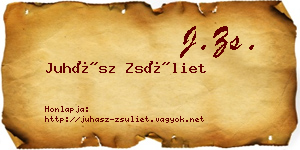 Juhász Zsüliet névjegykártya